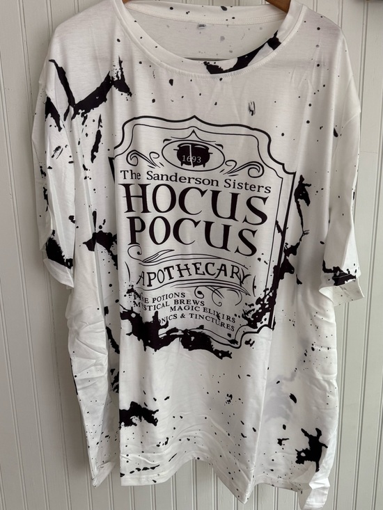 Tops - Hocus Pocus Shirt 3XL Sanderson Sisters Apothecary White with Black Print